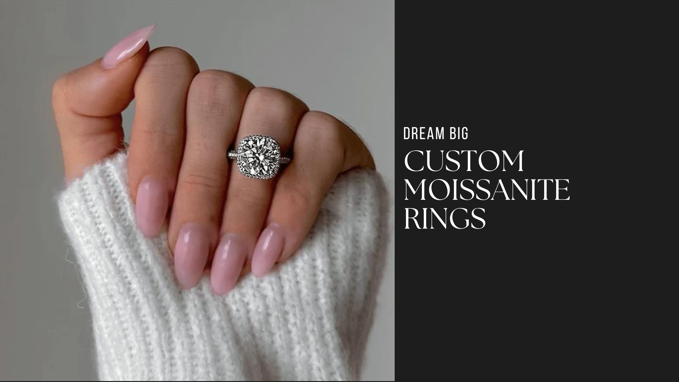 Custom engagement rings moissanite deals